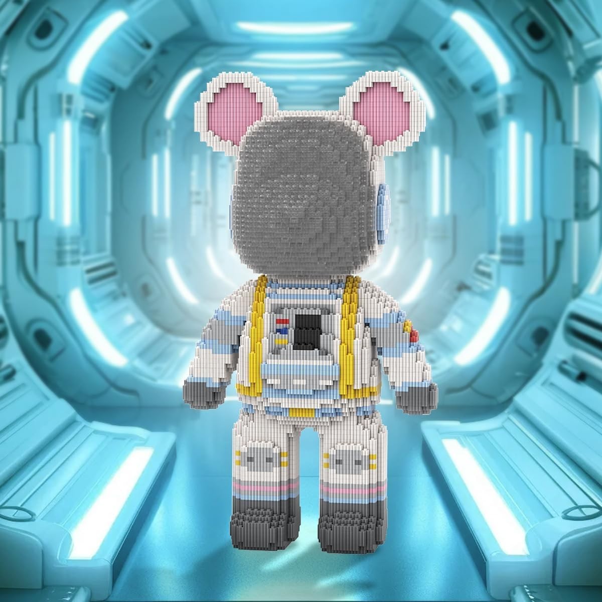 Astronaut Bear 5100PCS Micro Blocks Set Adult Gift Display Decor Toy
