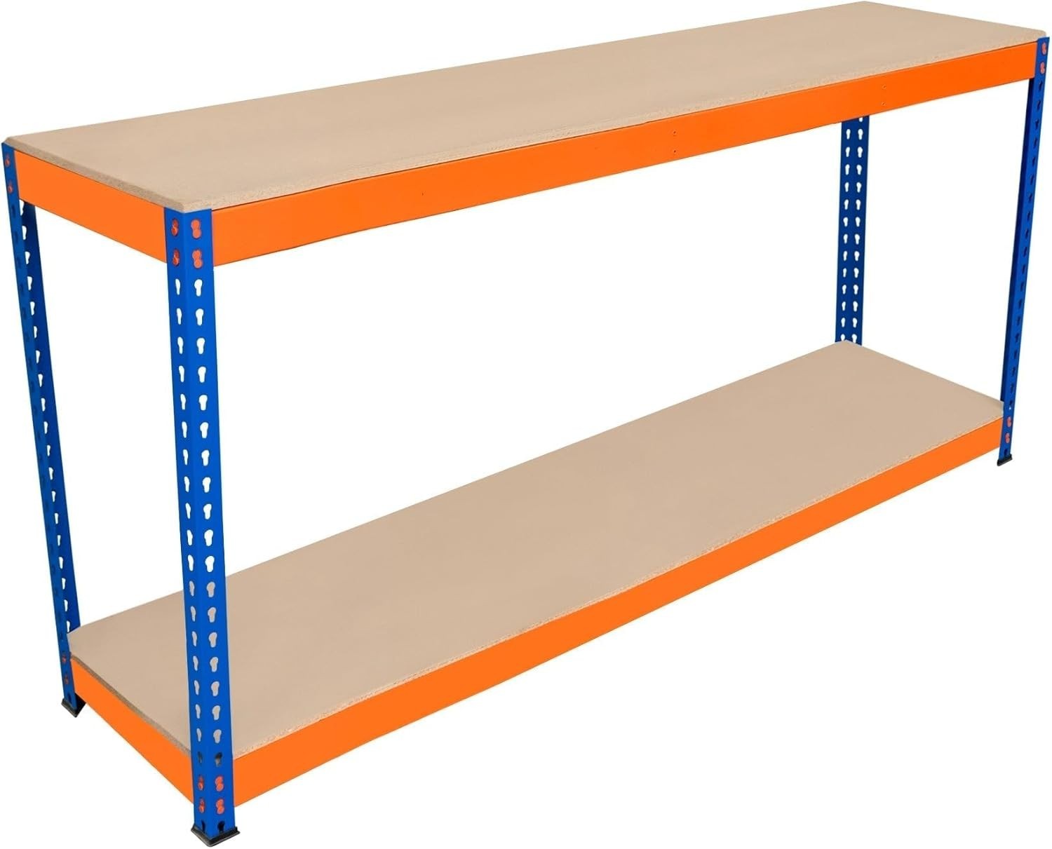 Heavy Duty 180cm Garage Workbench Boltless Steel 300kg Shelves Adjustable