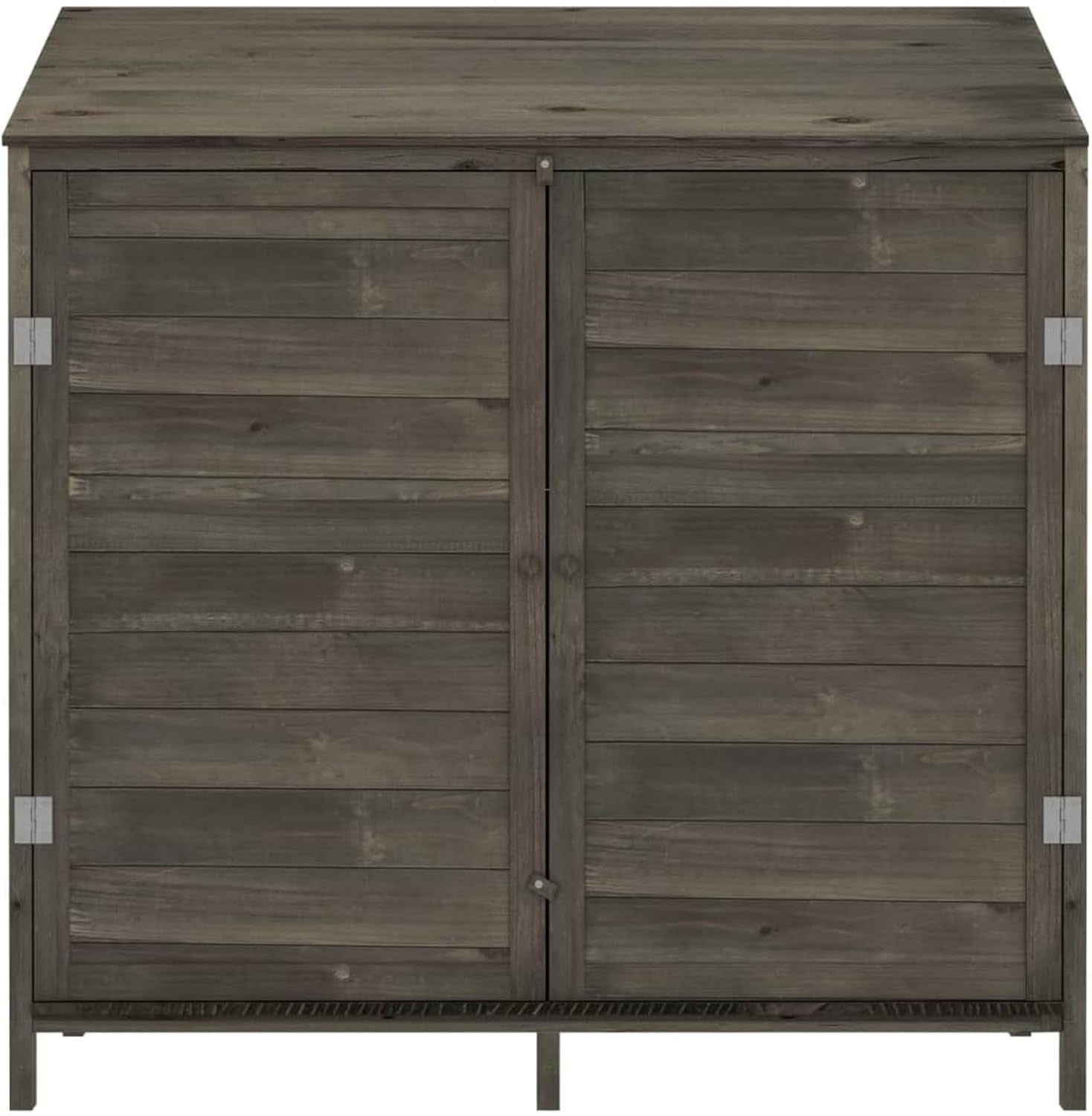Wooden Garden Shed Outdoor Storage 102x52x112cm Solid Fir Wood Anthracite\