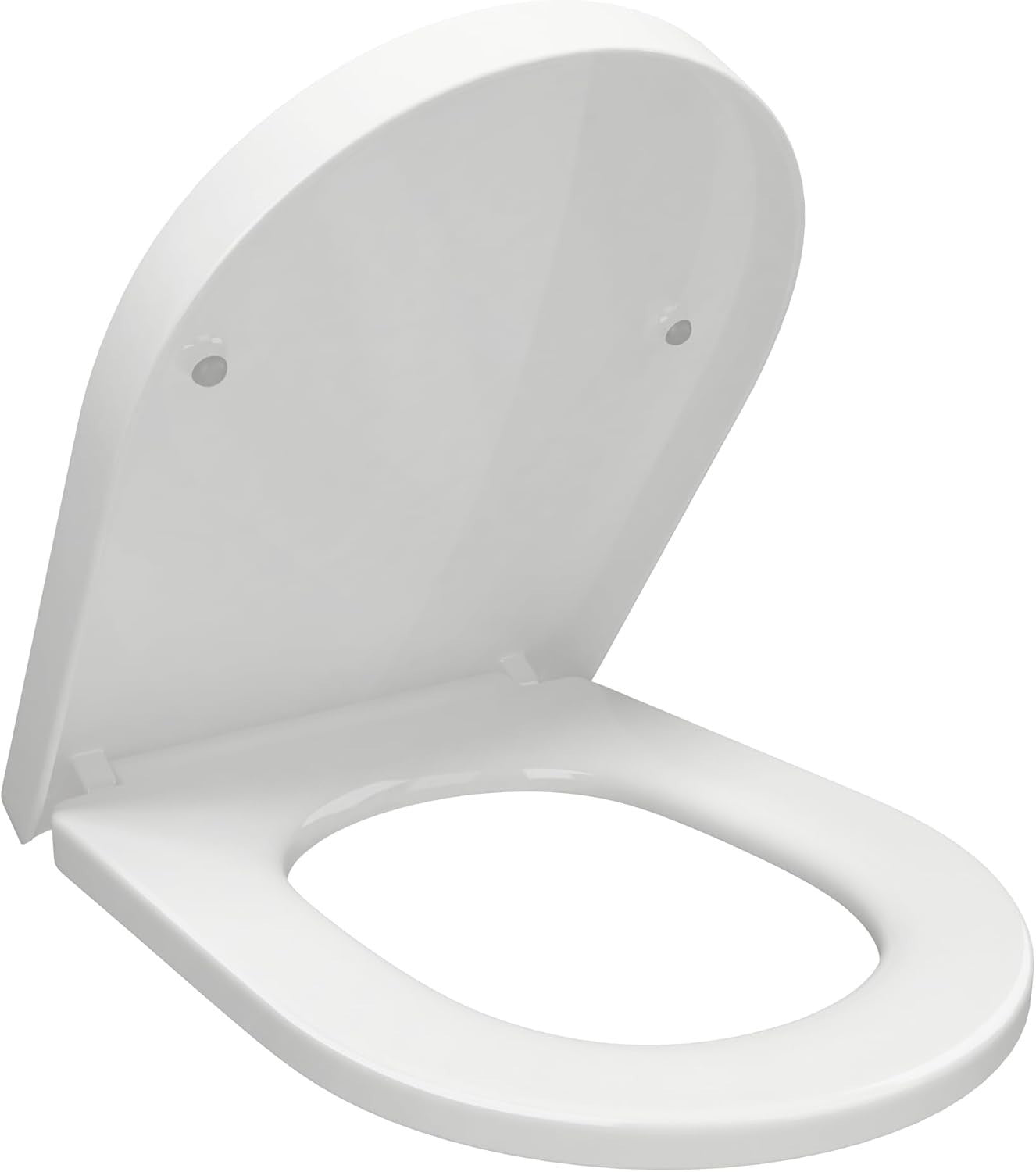 D-Shape Toilet Seat Soft Close Quick Release UF Dual Fix Anti-Bacterial White