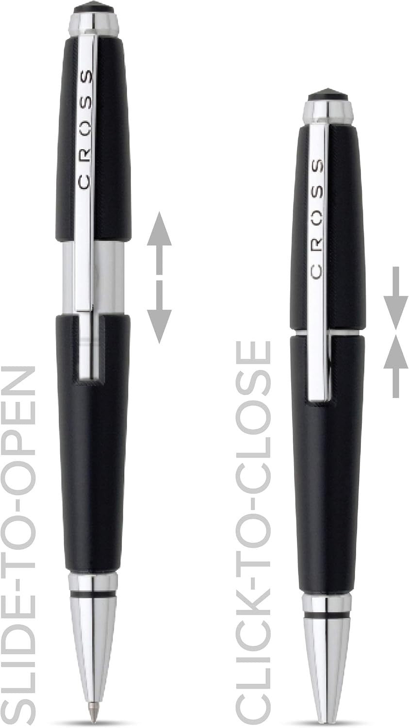 Luxury Jet Black Rollerball Pen Model Edge Gel Ink Smooth Writing