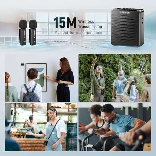 Portable Voice Amplifier VA02 Dual Wireless Mic 10H 15m