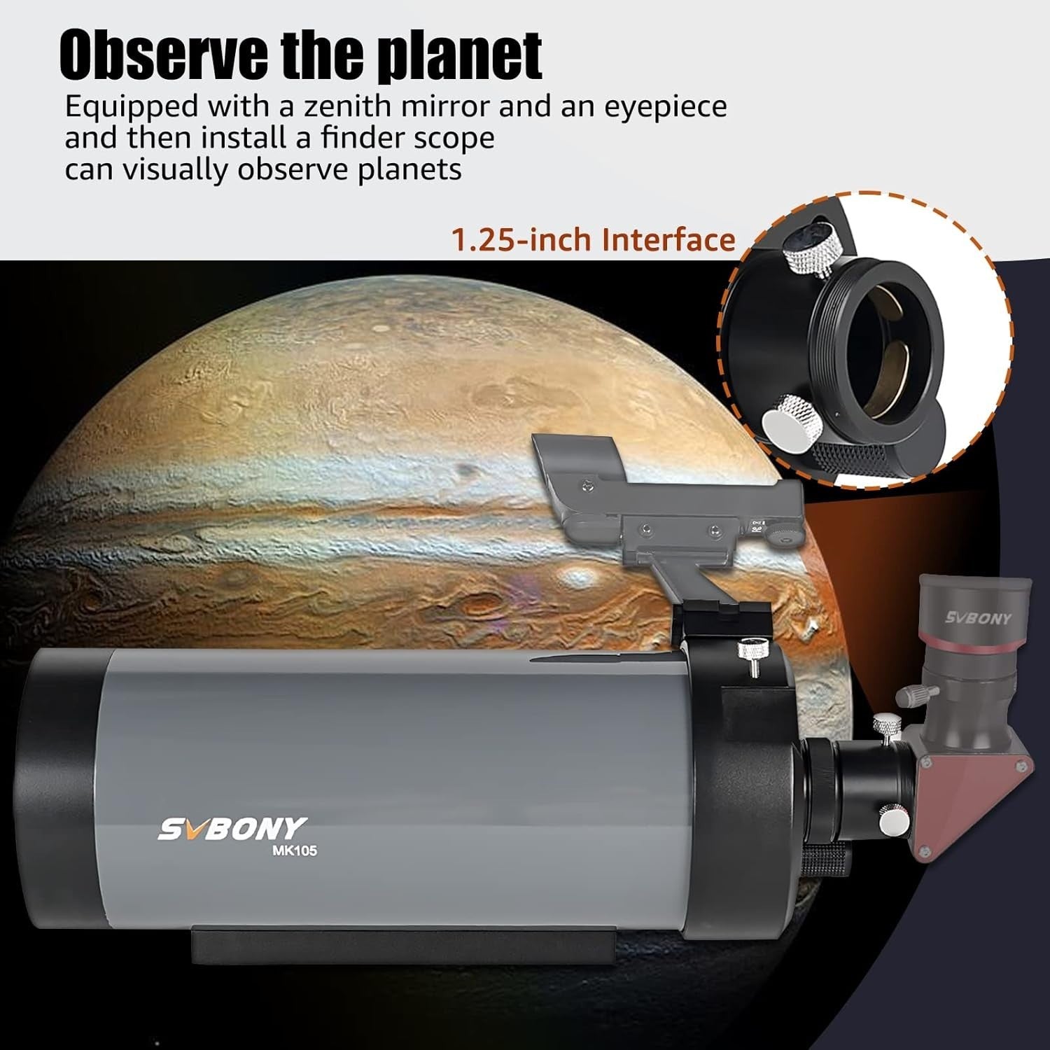 105mm Maksutov-Cassegrain Telescope OTA F13 for Planet & Lunar Views