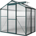 4x6ft Polycarbonate Greenhouse | Aluminium Frame Walk-In Grow Tent