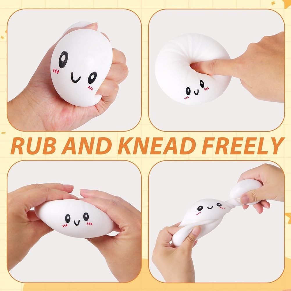 2PCS Jumbo Dumpling Squishy Giant Stress Relief Dough Ball Fidget