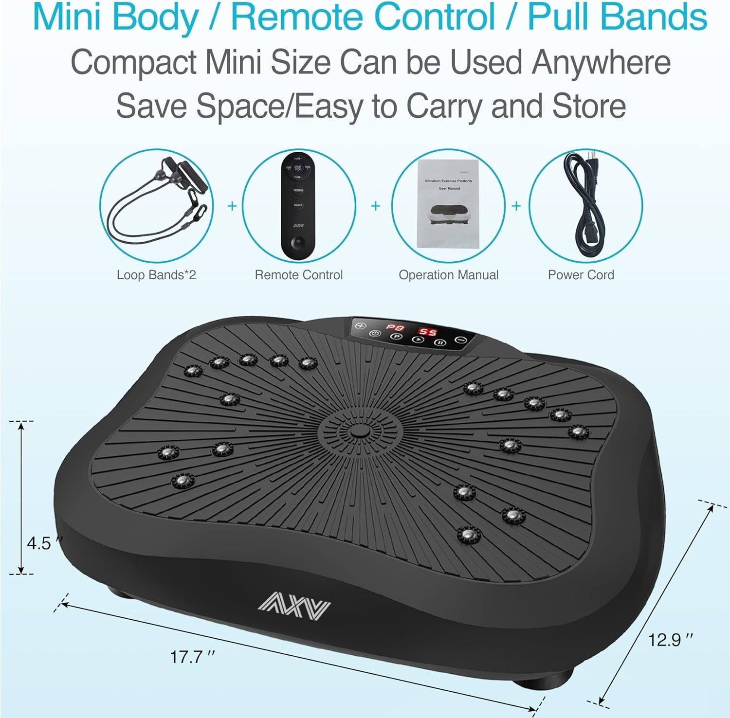 Compact Vibration Fitness Platform Home Workout Lymphatic Wellness