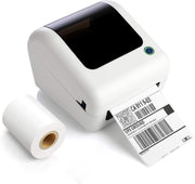 White 4x6 Bluetooth Thermal Label Printer, Wireless Shipping, Portable