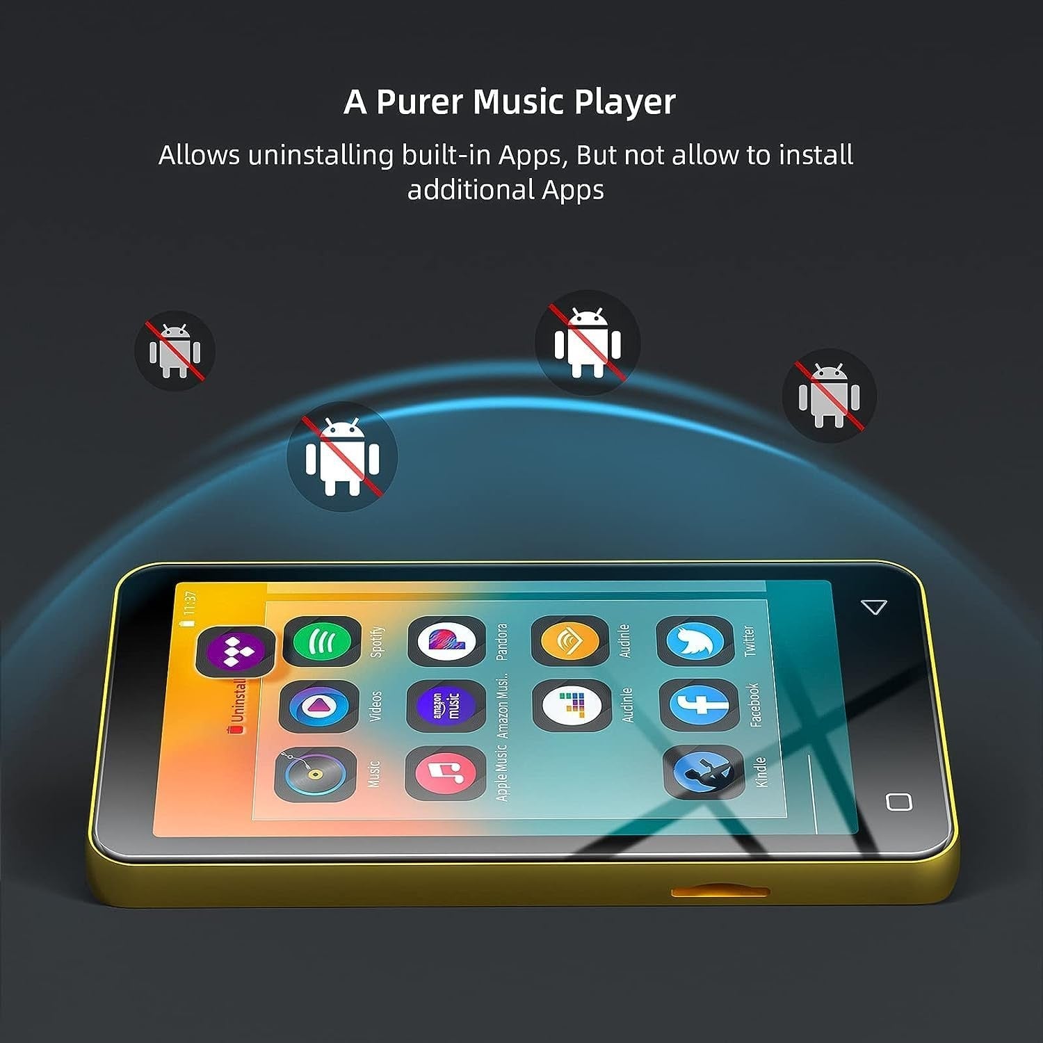 80GB MP3 Player Bluetooth WiFi 4" Touch Screen HiFi MP4