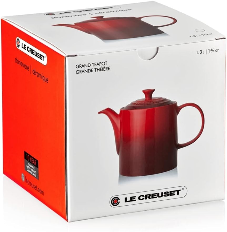 Stoneware Teapot 1.3L 4 Cup Tea Pot Heat Retaining Dishwasher Safe