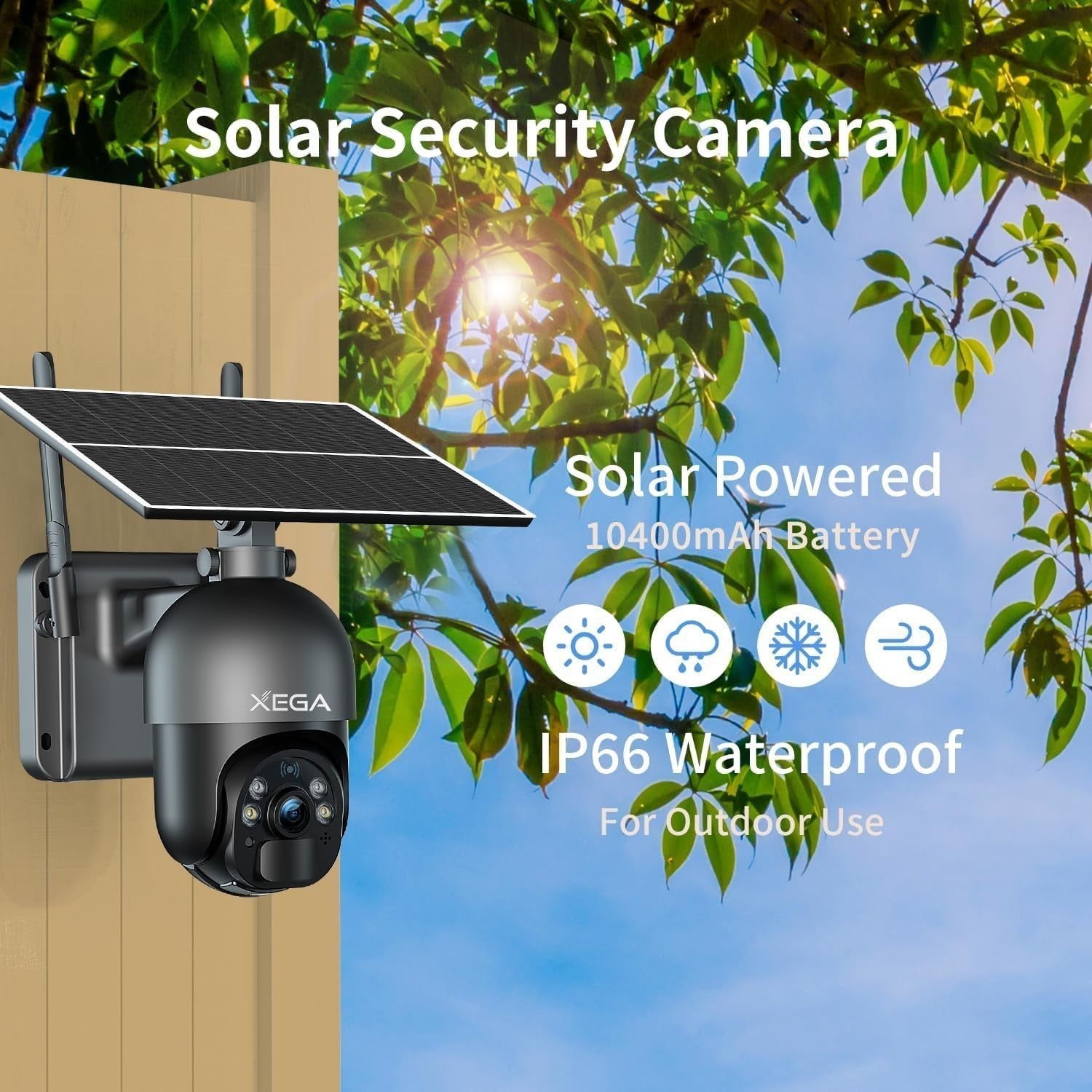 4G LTE Security Camera No WiFi 2K Solar Wireless PTZ Night Vision