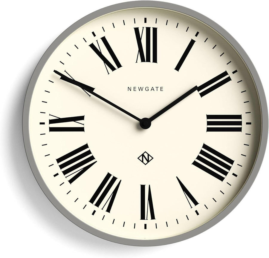 Italian Round Wall Clock 37cm | Large Roman Numerals | Modern Kitchen Decor