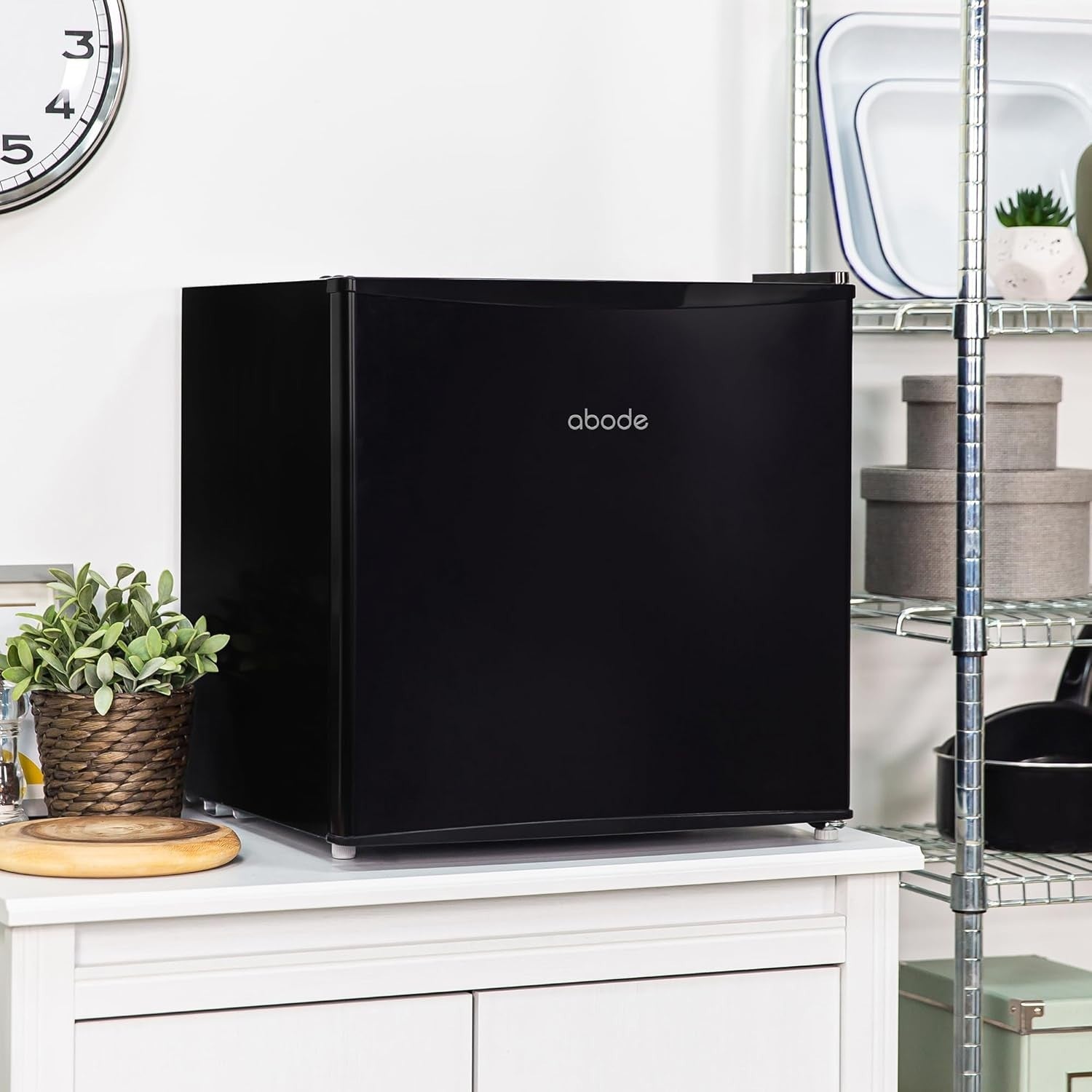 Mini Freezer 31L Tabletop Compact Black Reversible Door Adjustable Feet