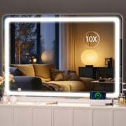 LED Makeup Mirror 95x65cm Vanity Lighted Touch Control Dimmable