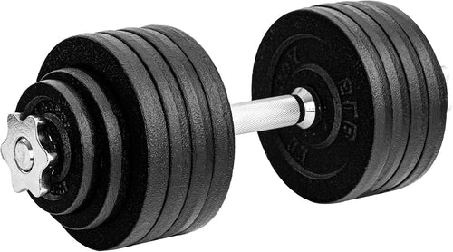52.5LB Adjustable Dumbbell Set Cast Iron Plates Star Lock Home Gym