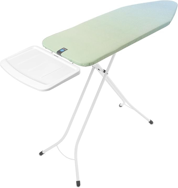 Large Ironing Board 124x45cm Adjustable Height Steam Generator Ready
