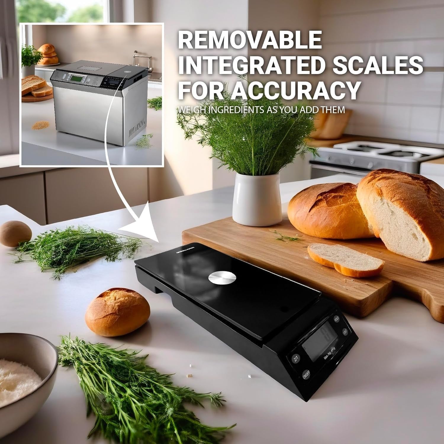 13-in-1 Bread Maker Machine Gluten-Free Auto Dispenser Crust Control Silver