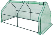 Portable Mini Greenhouse Tent with Steel Frame & PE Cover | Zipped Door Garden