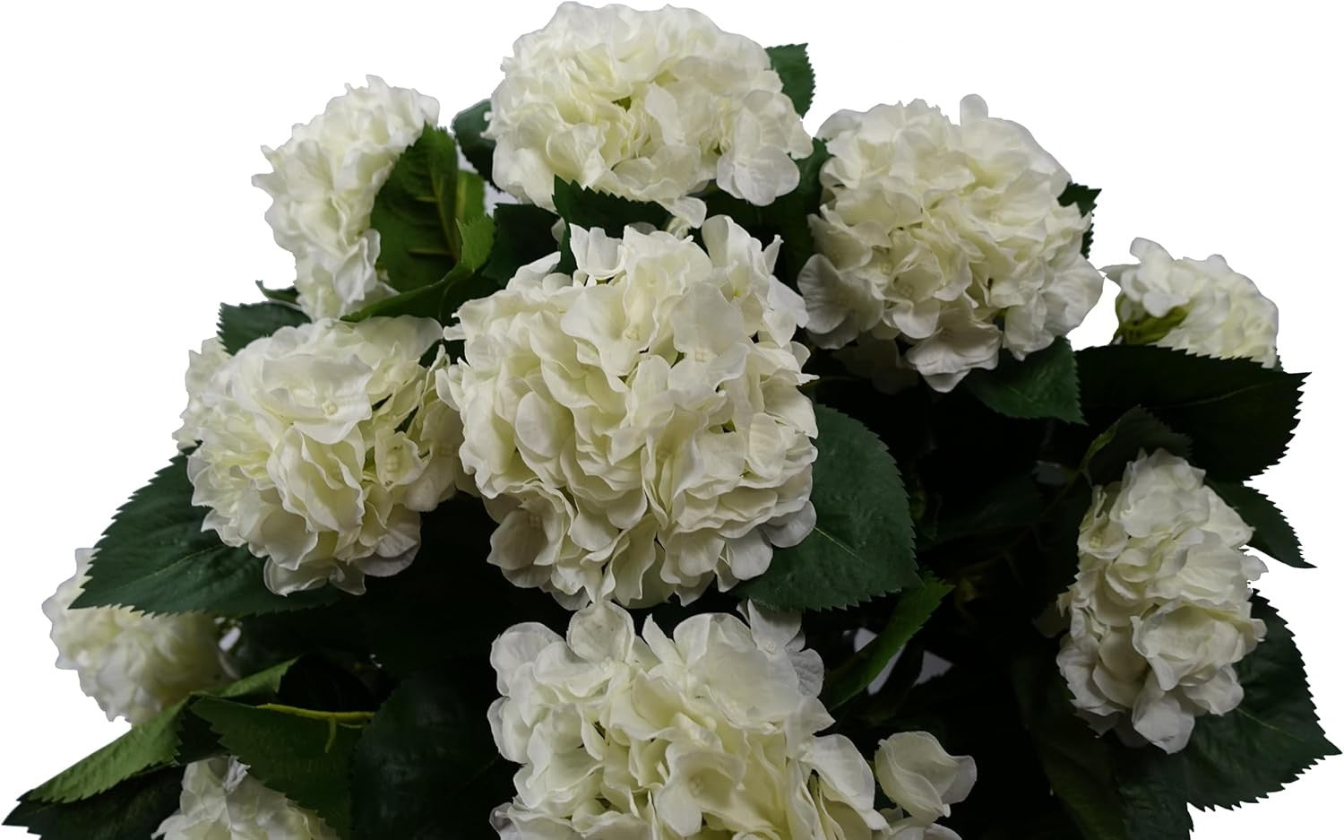 70cm Artificial White Hydrangea Blossom Tree Floral Plant in Pot Home Decoration