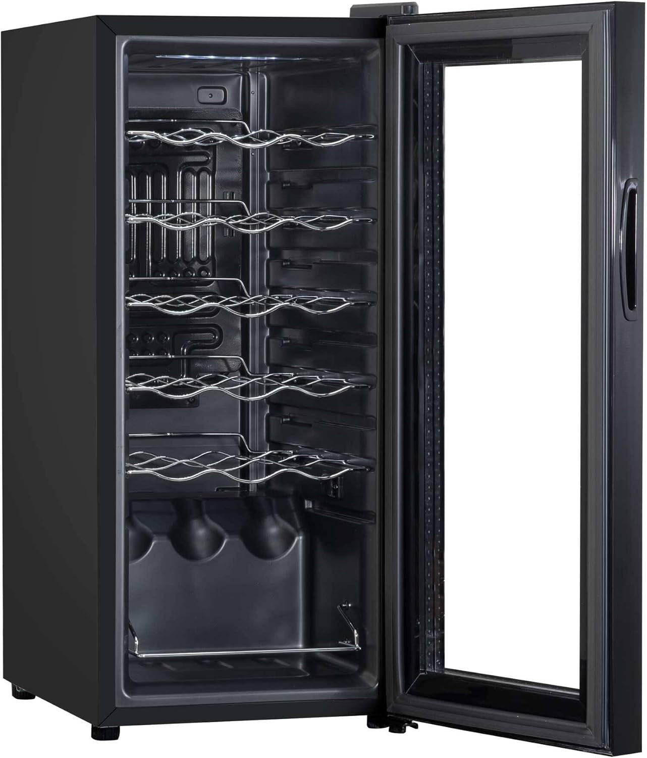 18 Bottle Wine Cooler Fridge Digital Touch Control LED Quiet Freestanding