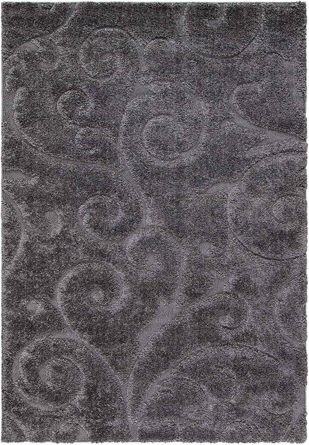Charcoal Shaggy Area Rug 240x300cm Thick Pile Soft Touch Non Slip Carpet