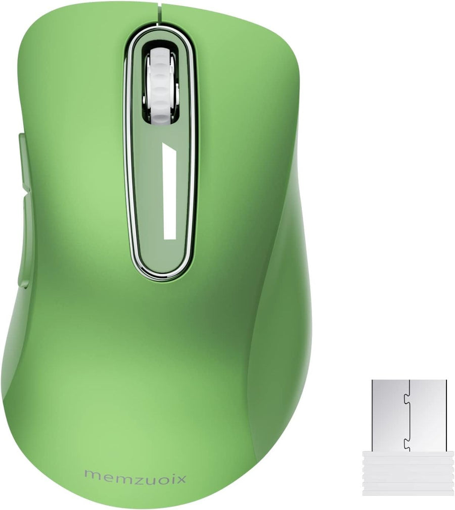 Wireless Mouse 2.4G 1400 DPI Optical USB Ergonomic Laptop PC Green
