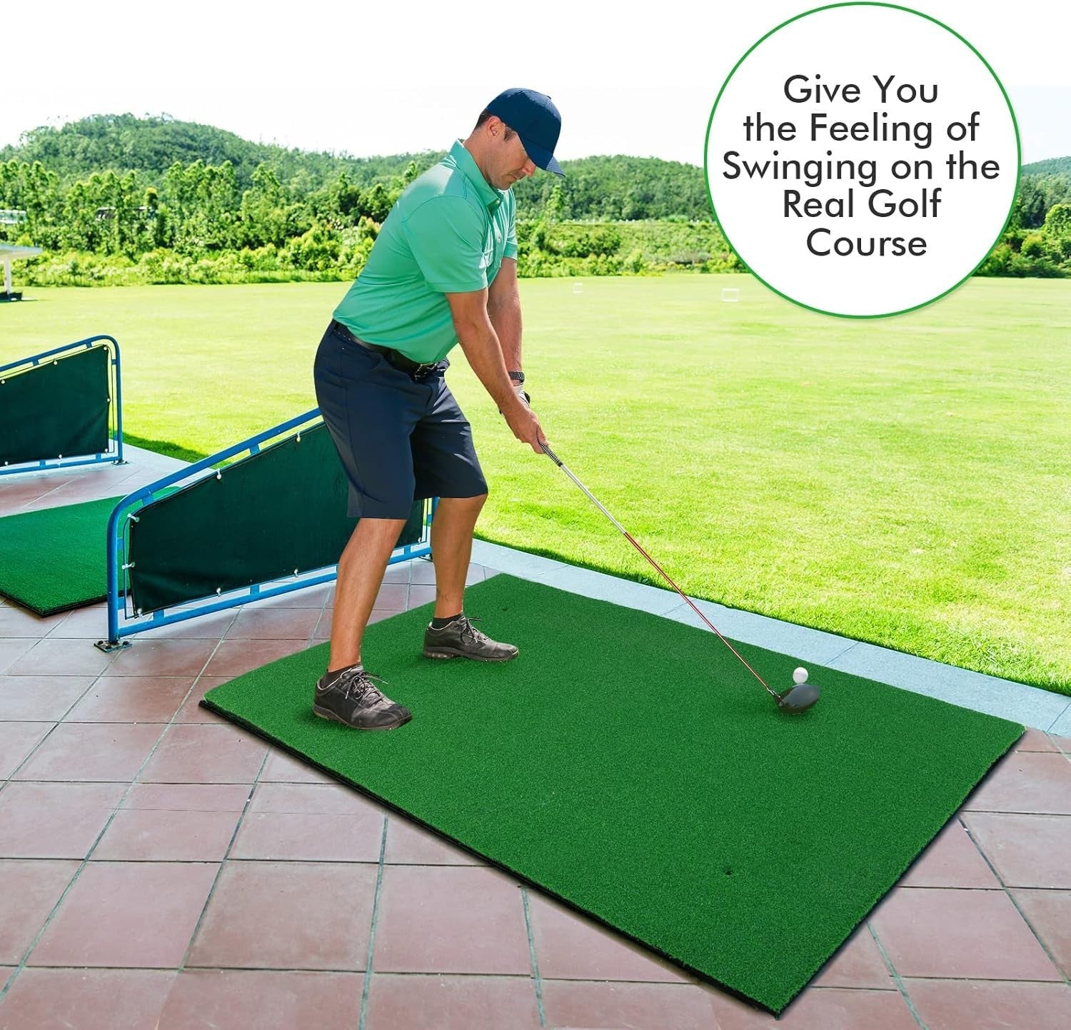 5x3ft Golf Practice Mat Artificial Grass Turf Driving Chipping Indoor Outdoor