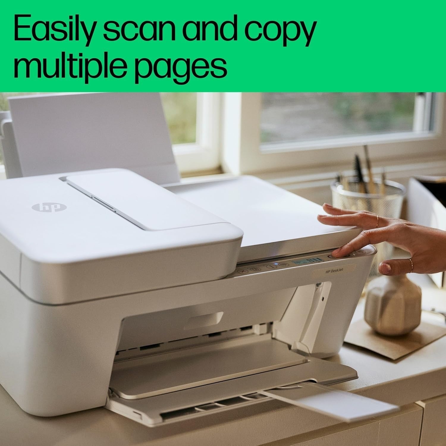 All-in-One Wireless Colour Printer Scanner Copier ADF Cement White A4