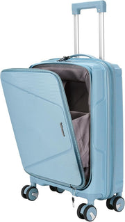 20in Cabin Suitcase Polypropylene Hard Shell TSA Lock Front Pocket