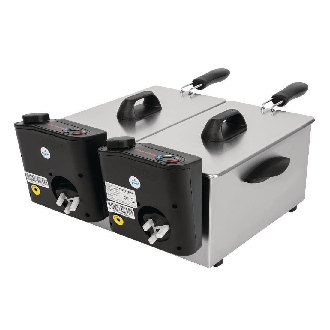Double Deep Fat Fryer 7L Total 4000W Stainless Steel Dual Tank