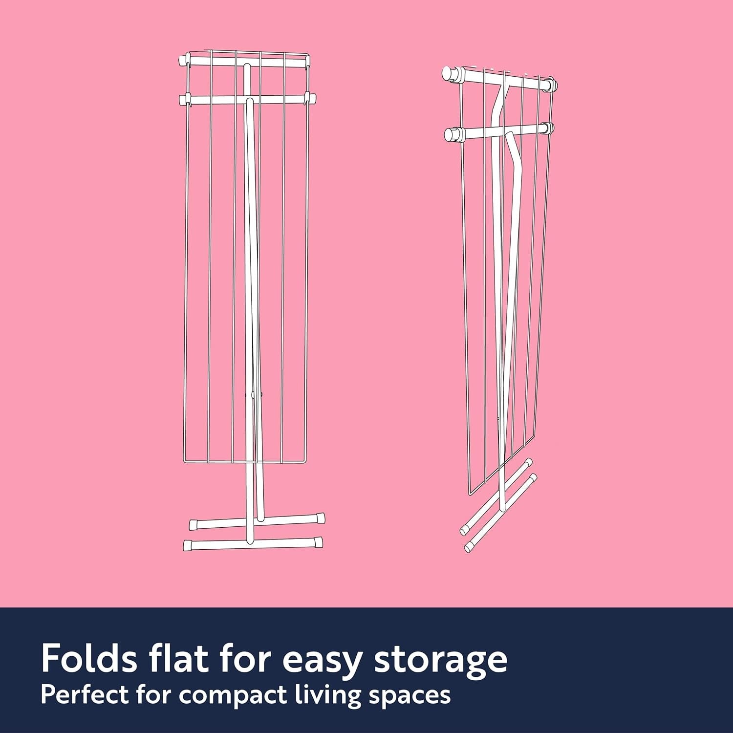Flatbed Clothes Airer Folding Compact Laundry Drying Rack 6M Space Saving