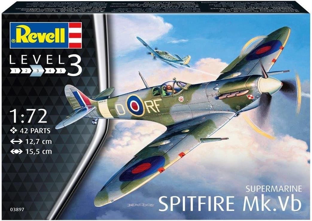 Supermarine Spitfire Mk.Vb 1:72 Scale Plastic Model Kit Military Aircraft