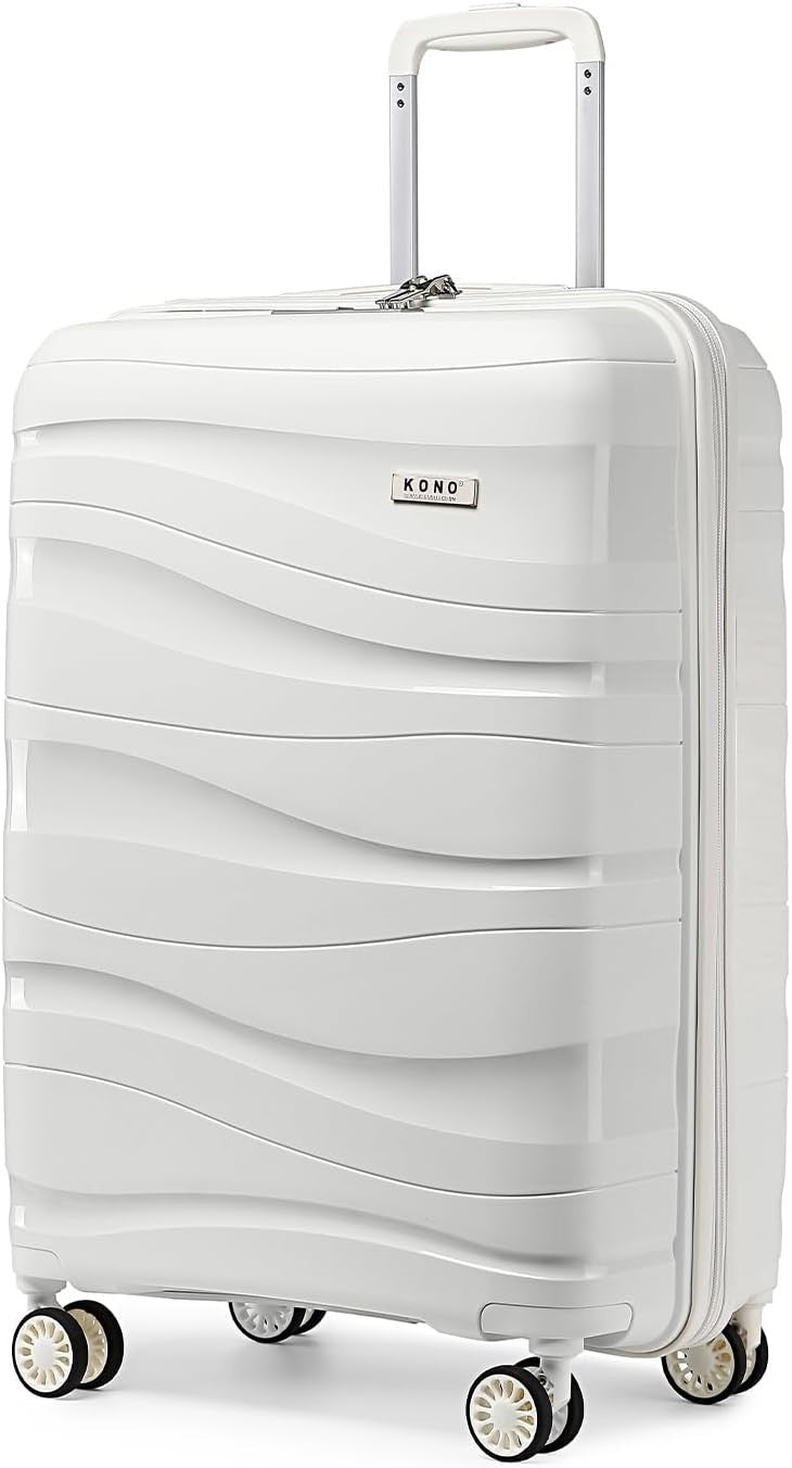 Carry On Cabin Suitcase Polypropylene Lightweight Hard Shell TSA Spinner