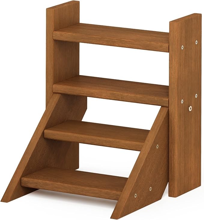 Wooden Plant Stand Staircase Shelf Indoor Outdoor Succulent Display Rack
