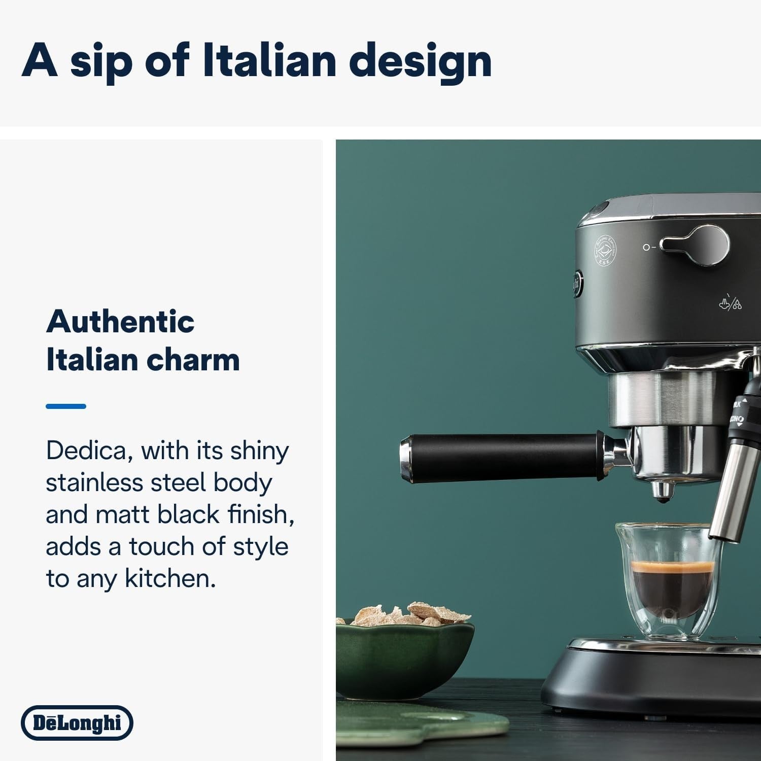 Compact Espresso & Cappuccino Coffee Machine | 15 Bar Pressure