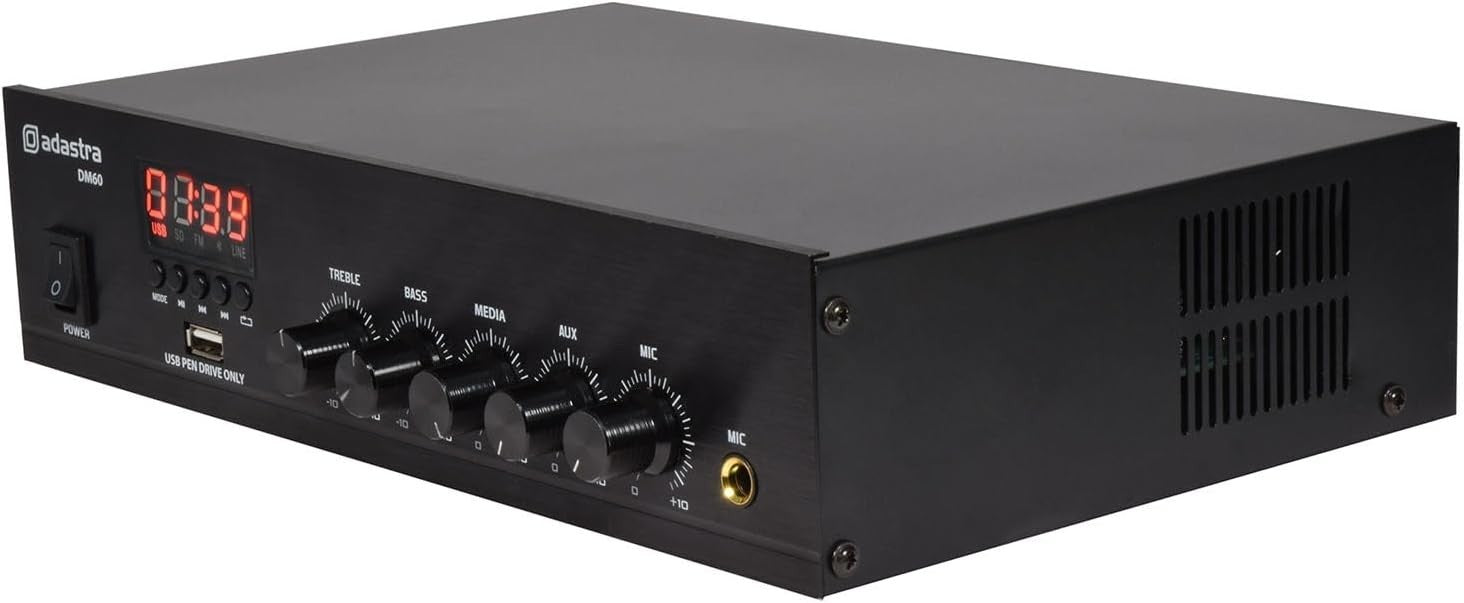 Digital 100V Mixer Amplifier 60W Bluetooth USB FM Small Sound System