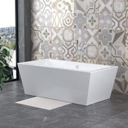 1700x800mm Square Freestanding Bath White Acrylic Modern Luxury Bathtub