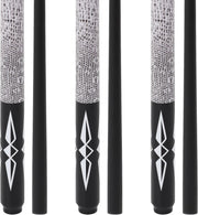 3 Pack 58in Pool Cues Fiberglass Graphite 19–21oz 13mm Tip Set