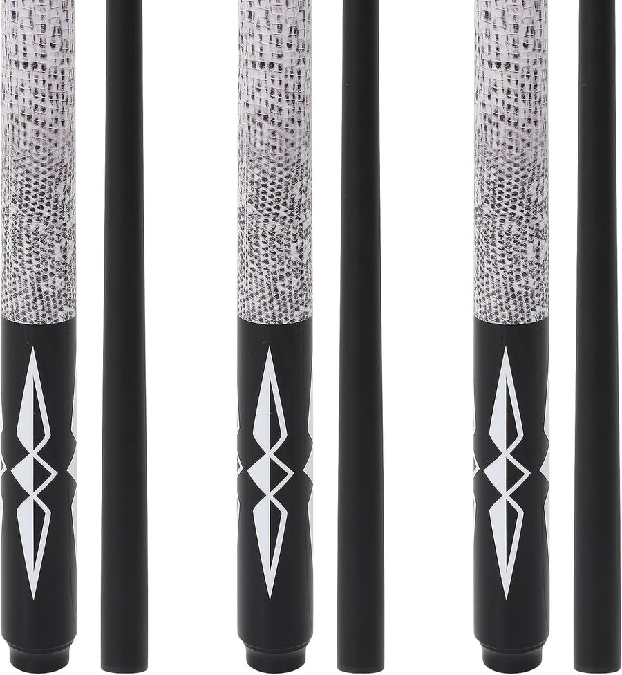 3 Pack 58in Pool Cues Fiberglass Graphite 19–21oz 13mm Tip Set