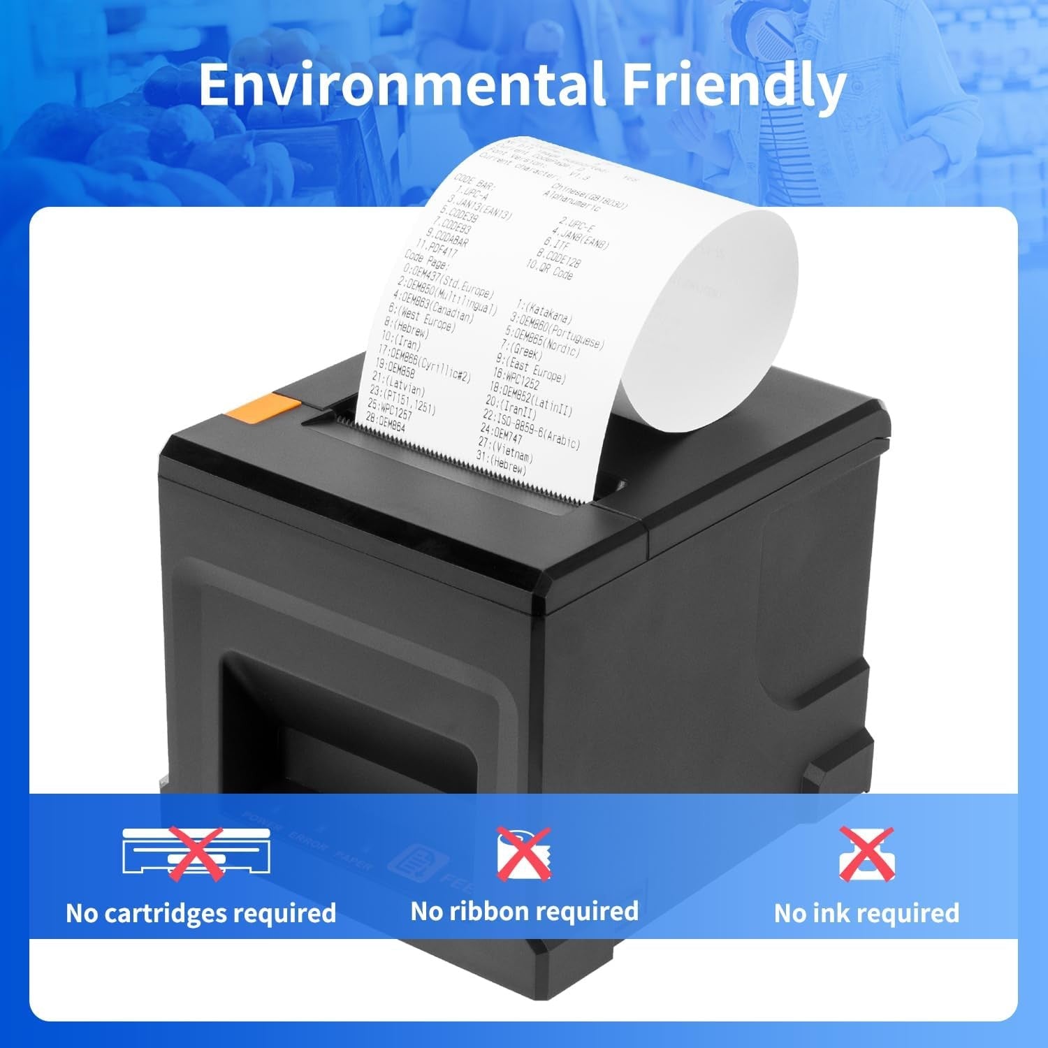 80 mm Thermal POS Receipt Printer USB & Ethernet Auto Cutter High‑Speed