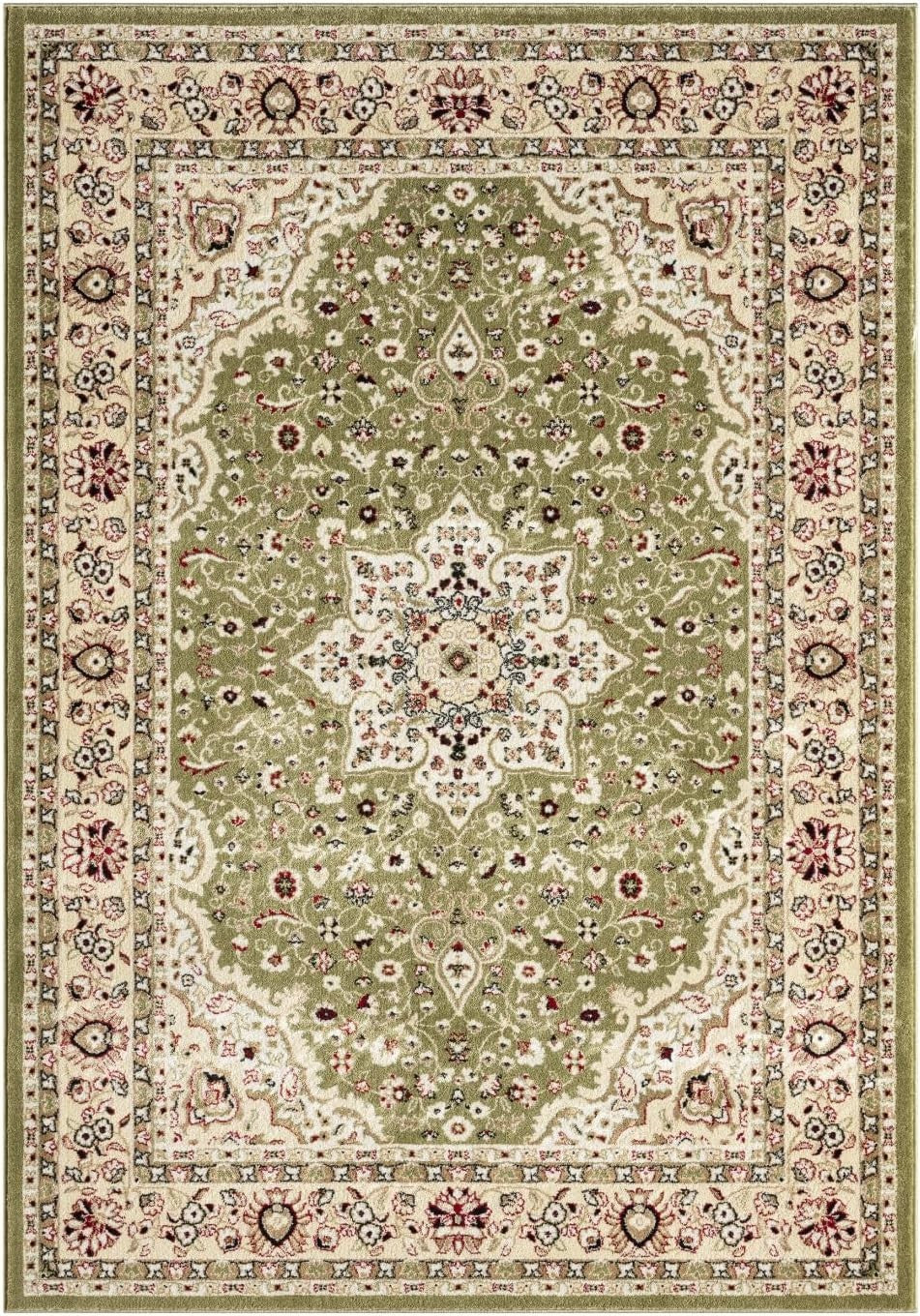 Green Traditional Area Rug 160x230cm Heavy Soft Non Slip Living Room Carpet