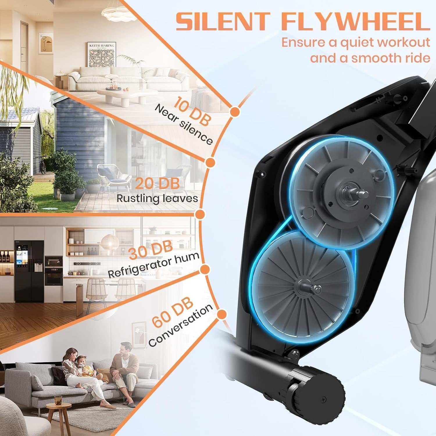 Foldable Magnetic Exercise Bike w/ LCD Monitor, 8 Levels & Heart Rate Sensors