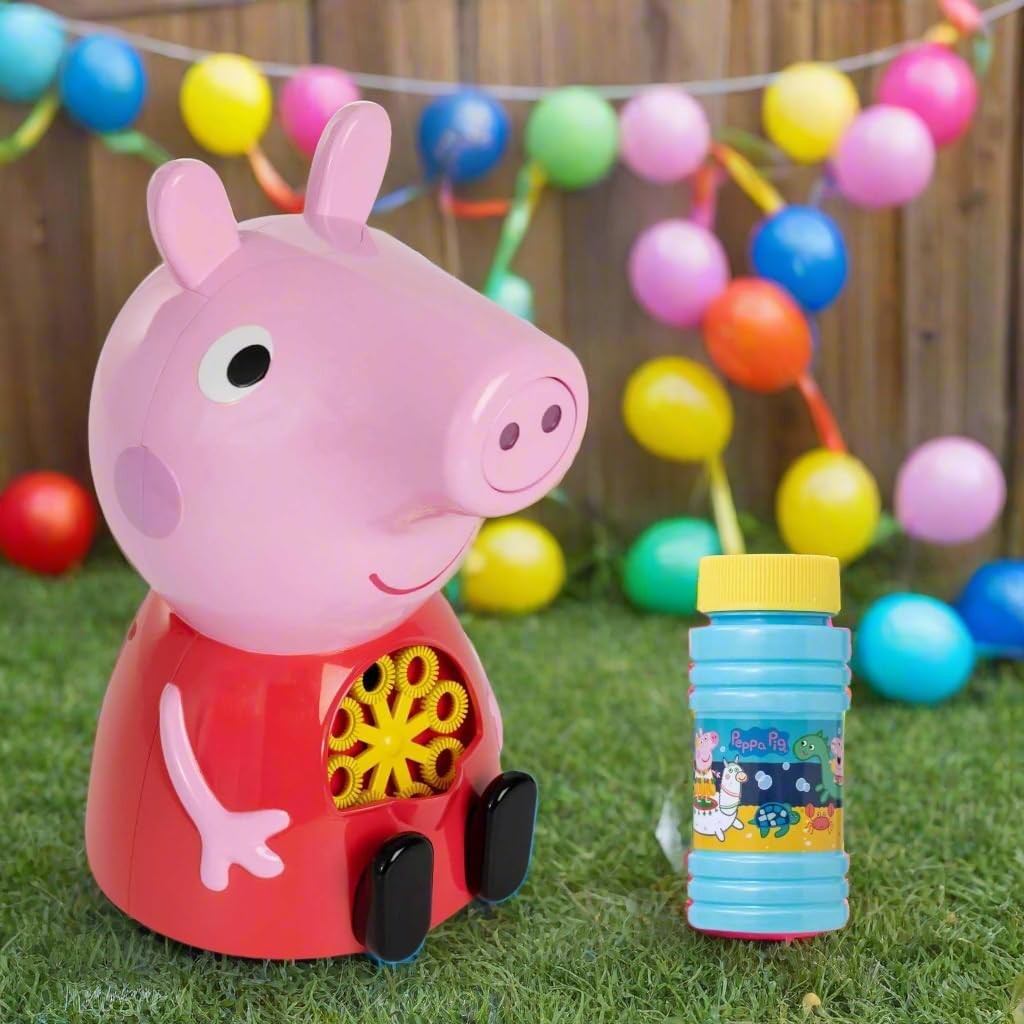 Kids Bubble Machine Indoor Outdoor Toy with Bonus Solution Ages 3+