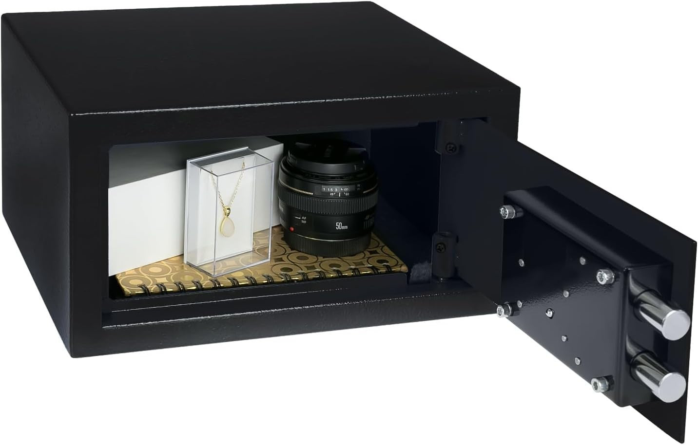 Home Office Security Safe Key Lock Steel Cash Money Storage Box