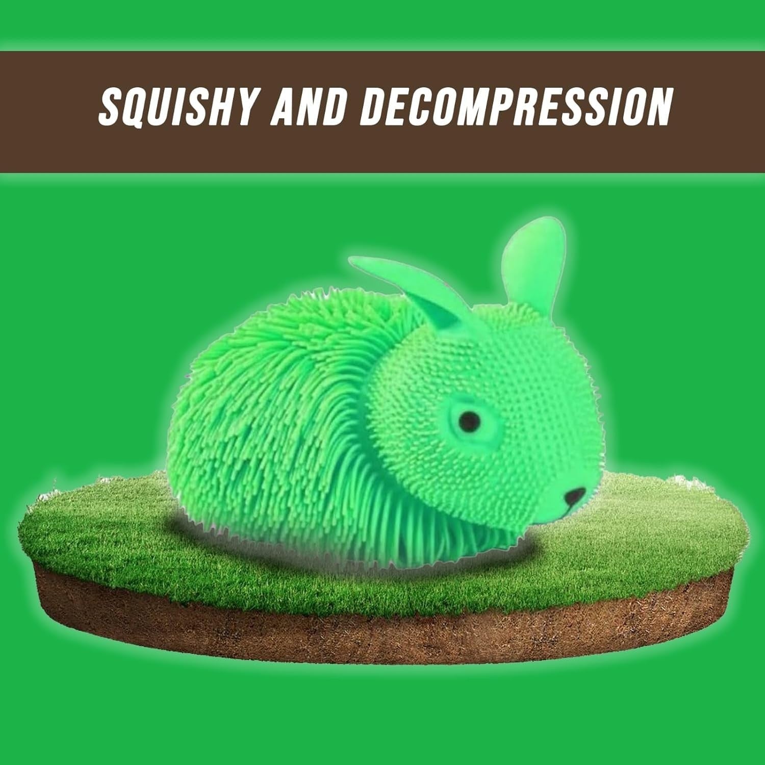 8pcs Glow Rabbit Puffer Squishy Stress Relief Fidget Toys