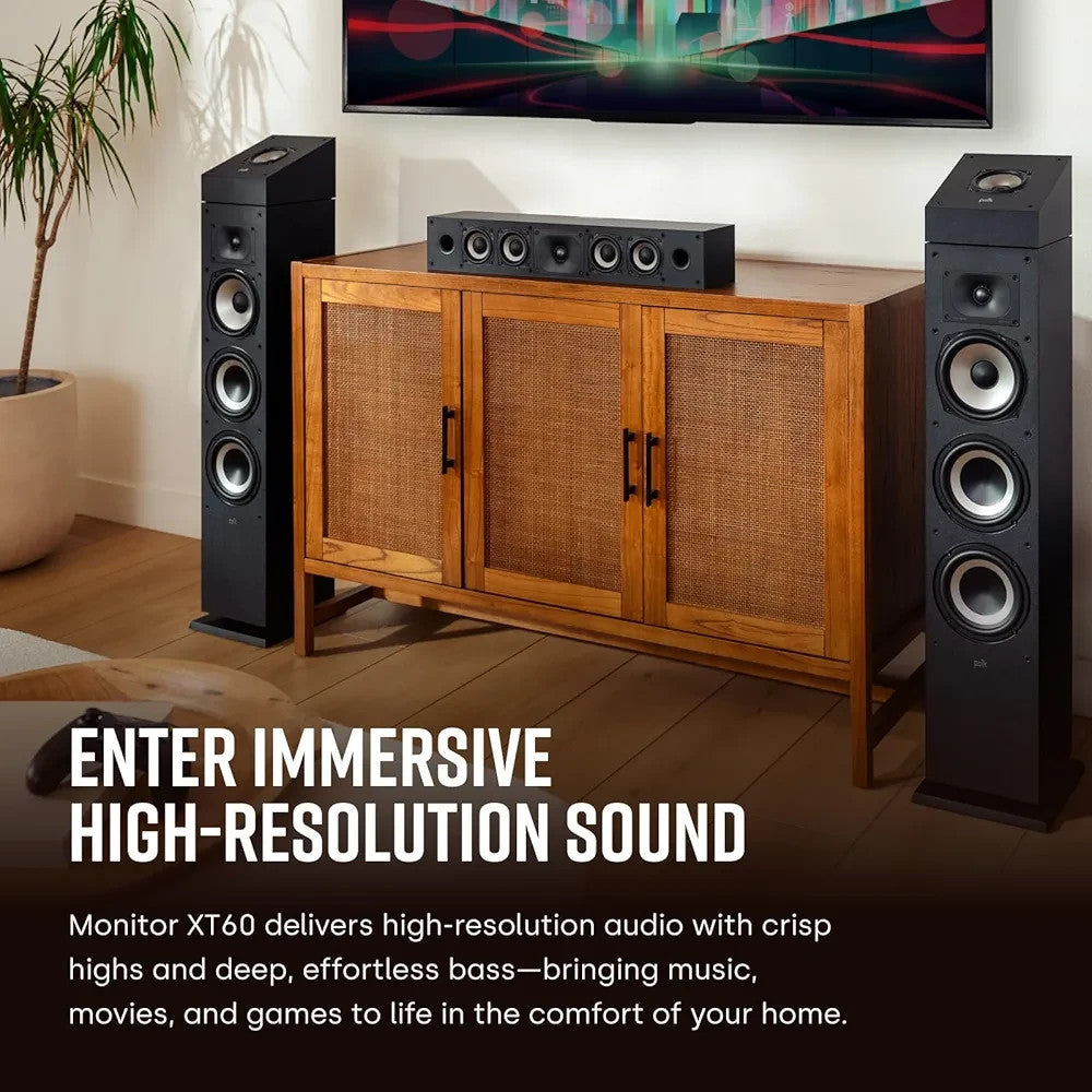 Hi-Res Floorstanding Tower Speaker Dolby Atmos Deep Bass 200W