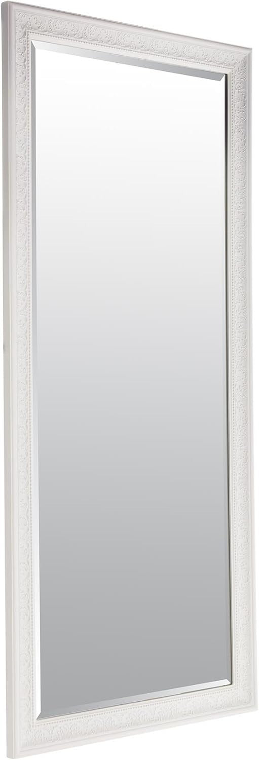 Full Length Ivory Wall Mirror 163x73cm Bevelled Glass Antique Style