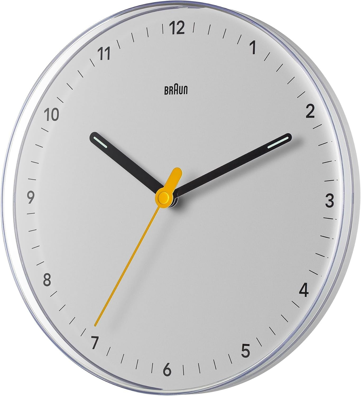 Minimalist Wall Clock 23cm Silent Sweep Quartz Modern White Easy Read Home Decor