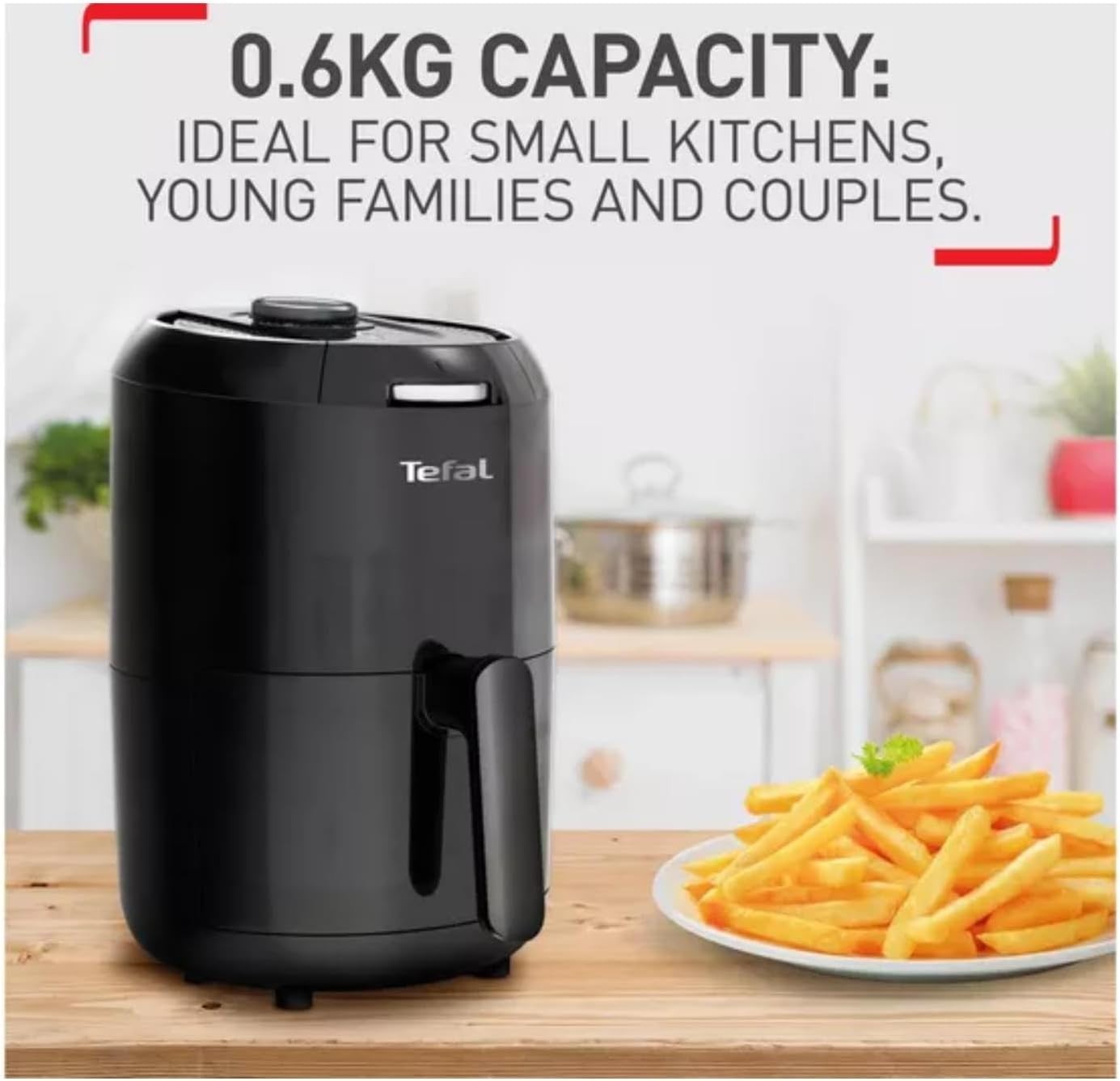 Compact Air Fryer 0.6kg | Energy-Saving Crisp Cooking | 1300W | Low-Oil