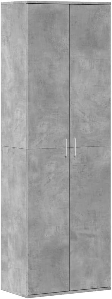 Tall Concrete Grey Storage Cabinet 60x35x180cm – Slim Modern Unit
