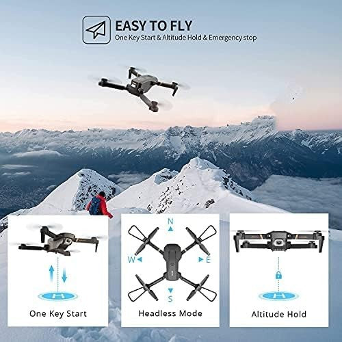 4DRC V4 Drone with 1080P HD Camera, FPV, Foldable, 2 Batteries, App Control